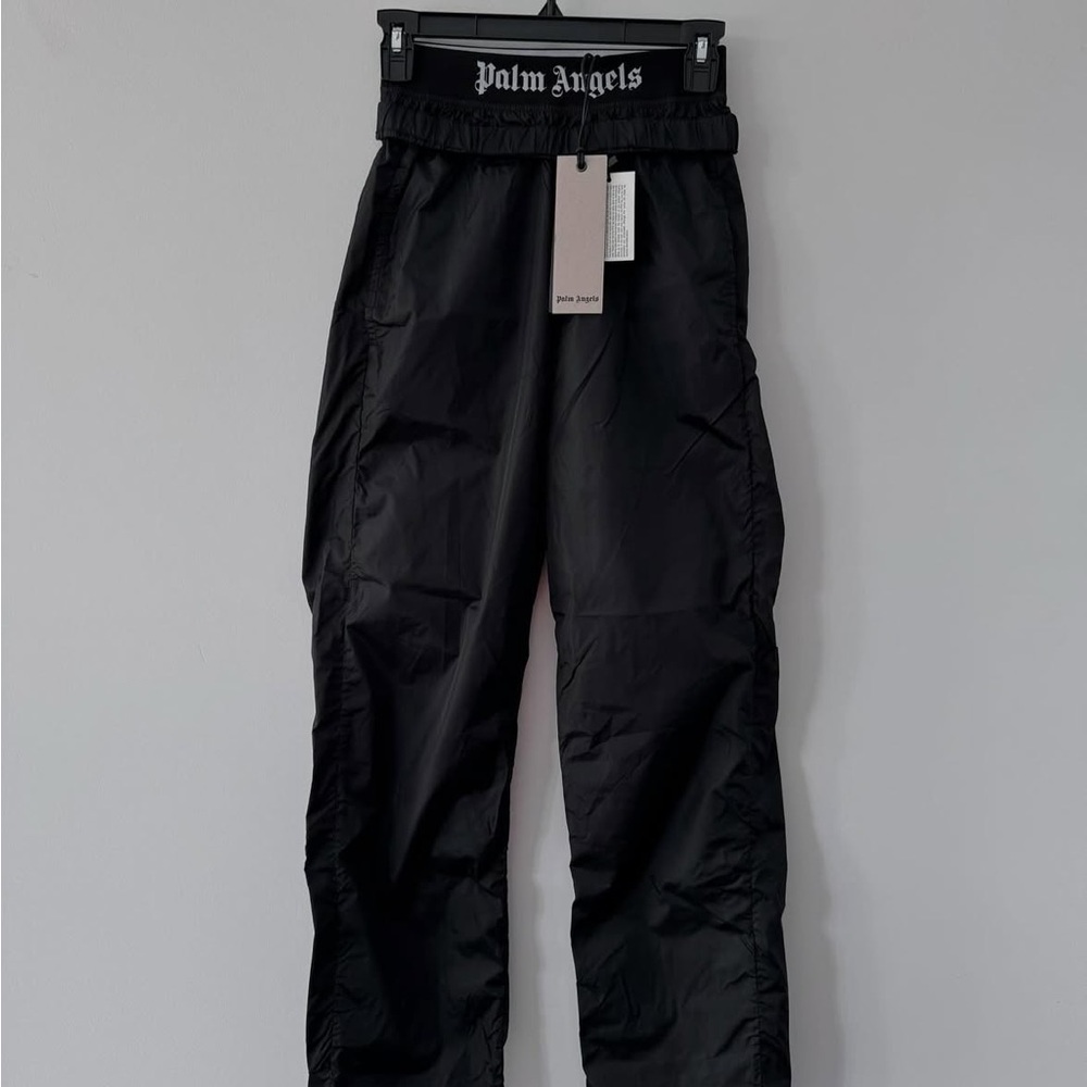 Palm Angels Logo Waistband Tapered Trousers